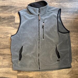 L.L. Bean Men's Charcoal Fleece Vest
